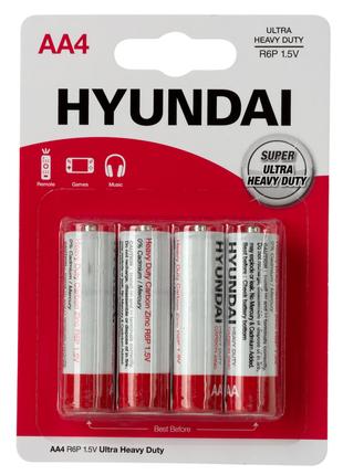 Батарейка Hyundai R6 AA BL4 Heavy Duty
