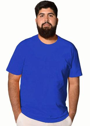 Мужская футболка JHK, Regular, синяя, размер 5XL, хлопок, круг...