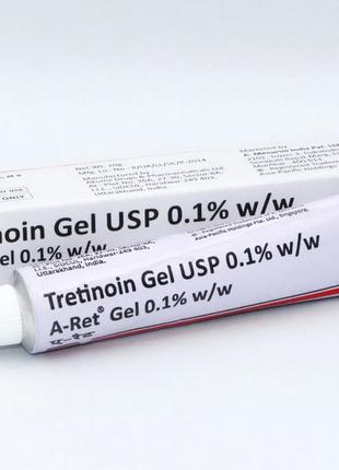 Гель от прыщей и морщин. Третиноин 0,1% Tretinoin gel, Индия 20г.