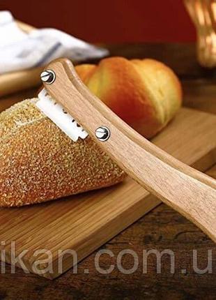 Пекарский нож с деревянной ручкой и сменными лезвиями Код/Арти...