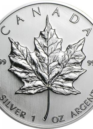 Канада 5 долларов, 2004-2020 Кленовый лист срібло 0.999, 31.39...