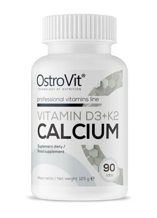 Вітаміни D3+K2 і Кальцій Ostrovit Vitamin D3+K2 Calcium 90 tabl