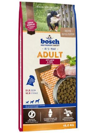 Сухий корм для дорослих собак Bosch Adult Lamb & Rice 15 кг (4...