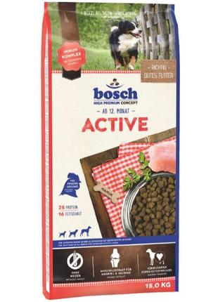 Сухий корм для дорослих собак Bosch Active 15 кг (4015598013390)