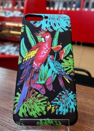 Чехол-накладка на телефон Huawei Y7 2018 c принтом цветов