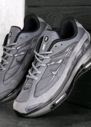 Кросівки Nike 40-44 темно сірі з сіткою. Кроссовки мужские