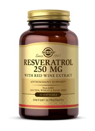 Resveratrol 250 mg with red wine extract (30 softgels) 18+