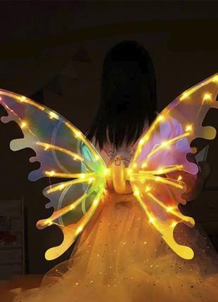 Крылья Бабочки светодиодные детские 4 цвета Желтый