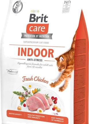 Беззерновий корм для котів, що живуть у приміщенні Brit Care C...