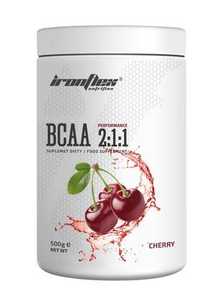 Амінокислота BCAA IronFlex BCAA 2-1-1 Performance, 500 грам Вишня