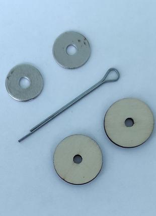 Сустав для игрушек 12 мм (1 шплинт+2 деревянные диски+2 шайбы)...