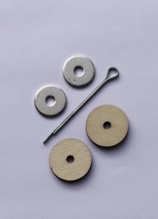 Сустав для игрушек 16 мм (1 шплинт+2 деревянные диски+2 шайбы)...