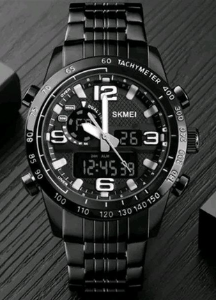 Годинник наручний чоловічий SKMEI 1453BK BLACK, армійський годинн