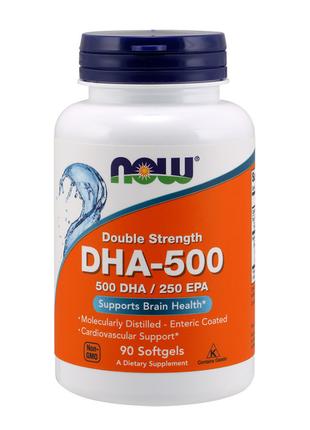 Рыбий жир NOW DHA 500 mg 90 softgels
