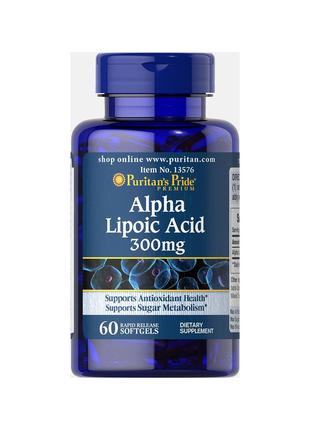 Alpha Lipoic Acid 300 mg, 60 гелевих капсул