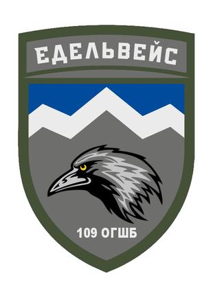 Шеврон 109 ОГШБ отдельный горно-штурмовой батальон "Эдельвейс"...