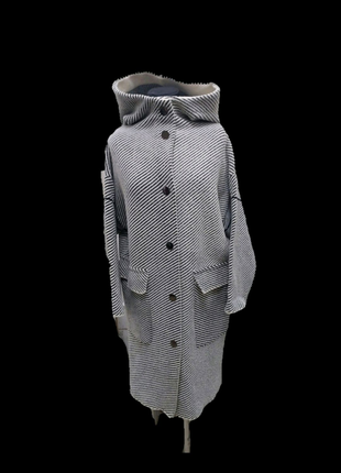 Пальто с капюшоном альпака. italy 🇮🇹 52-54 розмір