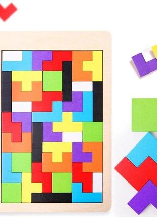 Разноцветный пазл-головоломка для детей Танграм
