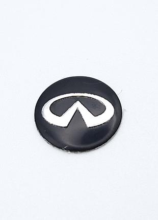 Логотип для автоключа Infiniti 14 мм (чёрный)