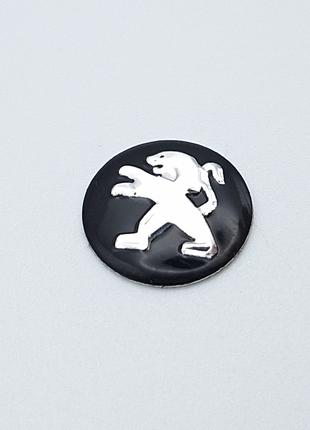Логотип для автоключа Peugeot 14 мм (чорний)