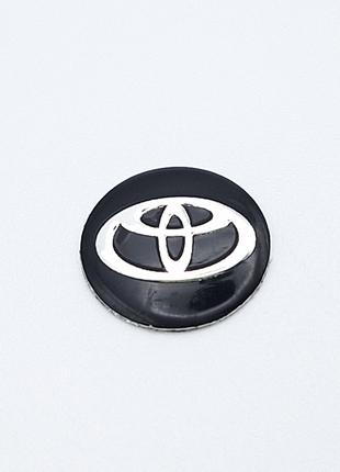 Логотип для автоключа Toyota 14 мм (чорний)