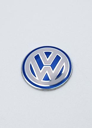 Логотип для автоключа Volkswagen 14 мм (синій)