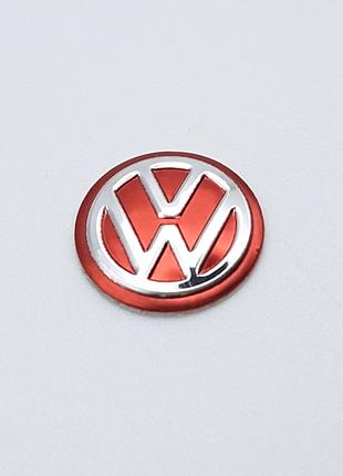 Логотип для автоключа Volkswagen 14 мм (красный)