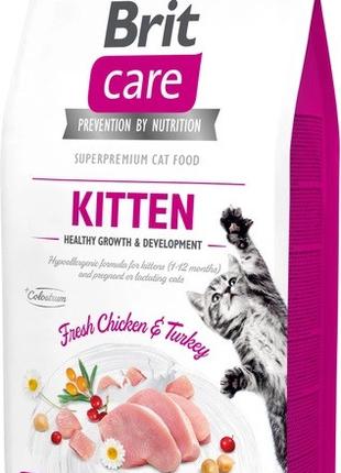 Беззерновий корм для кошенят Brit Care Cat GF Kitten Growth & ...
