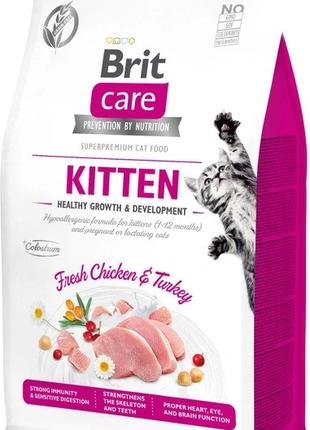 Беззерновий корм для кошенят Brit Care Cat GF Kitten Growth&De...