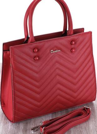 Женская сумка из эко кожи David Jones CM5400 Красная