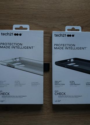 Фирменный чехол Tech21 EVO CHECK для LG G5 (Черный и прозрачный)