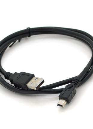 Кабель USB 2.0 (AM/Mini 5 pin) 0,8 м, чорний
