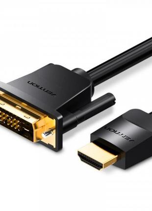 Кабель Vention DVI — HDMI (M/M), 1 м, Black (ABFBF)