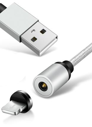 Магнітний кабель Ninja USB 2.0/Lighting, 1m, 2 А, індикатор за...