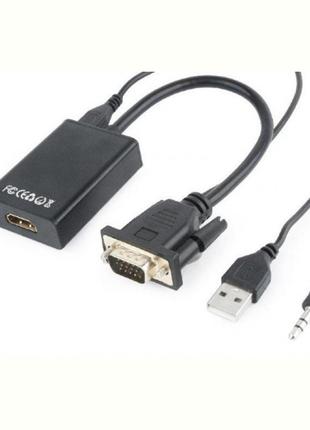 Адаптер Cablexpert HDMI - VGA (M/F), 0.15 м, Black (A-VGA-HDMI...