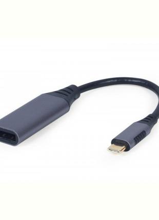 Адаптер Cablexpert DisplayPort - USB Type-C (F/M), 0.15 м, Bla...