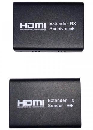 Подовжувач Atcom HDMI — RJ-45 (F/F), до 150 м, Black (AT15088)