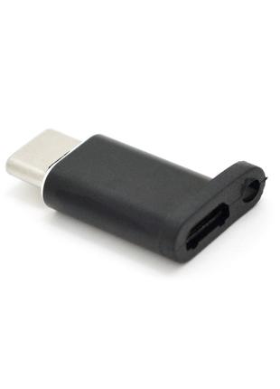 Переходник VEGGIEG TC-101 Type-C(Male) - Micro-USB(Female), Bl...