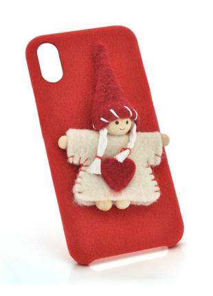 Накладка Angel пухнаста iPhone 7/8 red