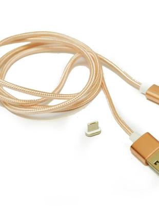 Магнітний кабель USB 2.0/Micro, 1m, 2 А, індикатор заряду, тка...
