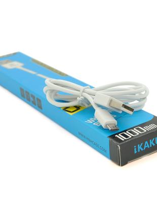 Кабель iKAKU XUANFENG charging data cable for micro, White, до...