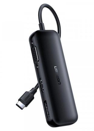 Адаптер Ugreen CM260 DisplayPort+HDMI+VGA - USB Type-C (F/M), ...