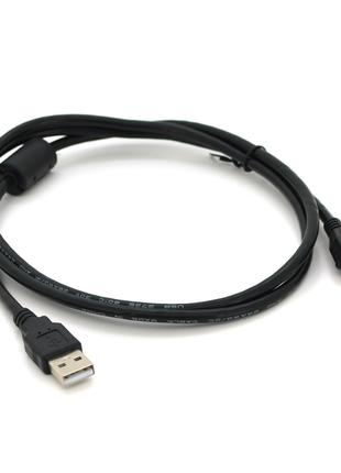 Кабель USB 2.0 (AM/Micro 5 pin) 1,0 м, 1 ферит, чорний, ОЕМ, Q250
