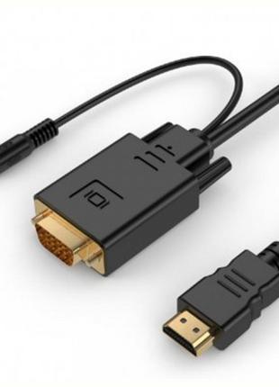Кабель Cablexpert HDMI — VGA+3.5 мм V 1.4 (M/M), 1.8 м, чорний...