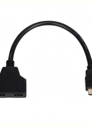 Кабель-розгалужувач Atcom HDMI — 2хHDMI (M/F), 0.1 м, Black (1...