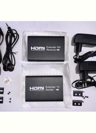 Подовжувач Atcom HDMI — RJ-45 (F/F), до 120 м, Black (14157)