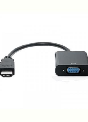 Адаптер REAL-EL (EL123500020) HDMI(M)-VGA(F), 0.15m, черный