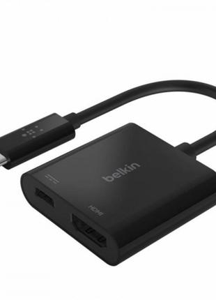 Адаптер Belkin HDMI+USB Type-C — USB Type-C (F/M), Black (AVC0...