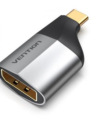 Адаптер Vention DisplayPort - USB Type-C (F/M), Black/Silver (...