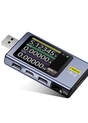 USB тестер Fnirsi FNB58 напруги (4-28V) і струму (0-7A), Box